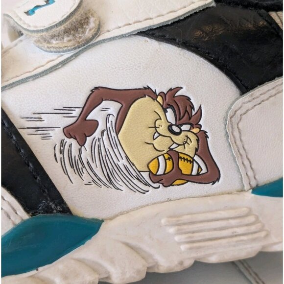 Vintage 90s Looney Tunes Taz Kids Shoes-Size 8-Child's Sneakers Toddler Runners - Picture 9 of 16